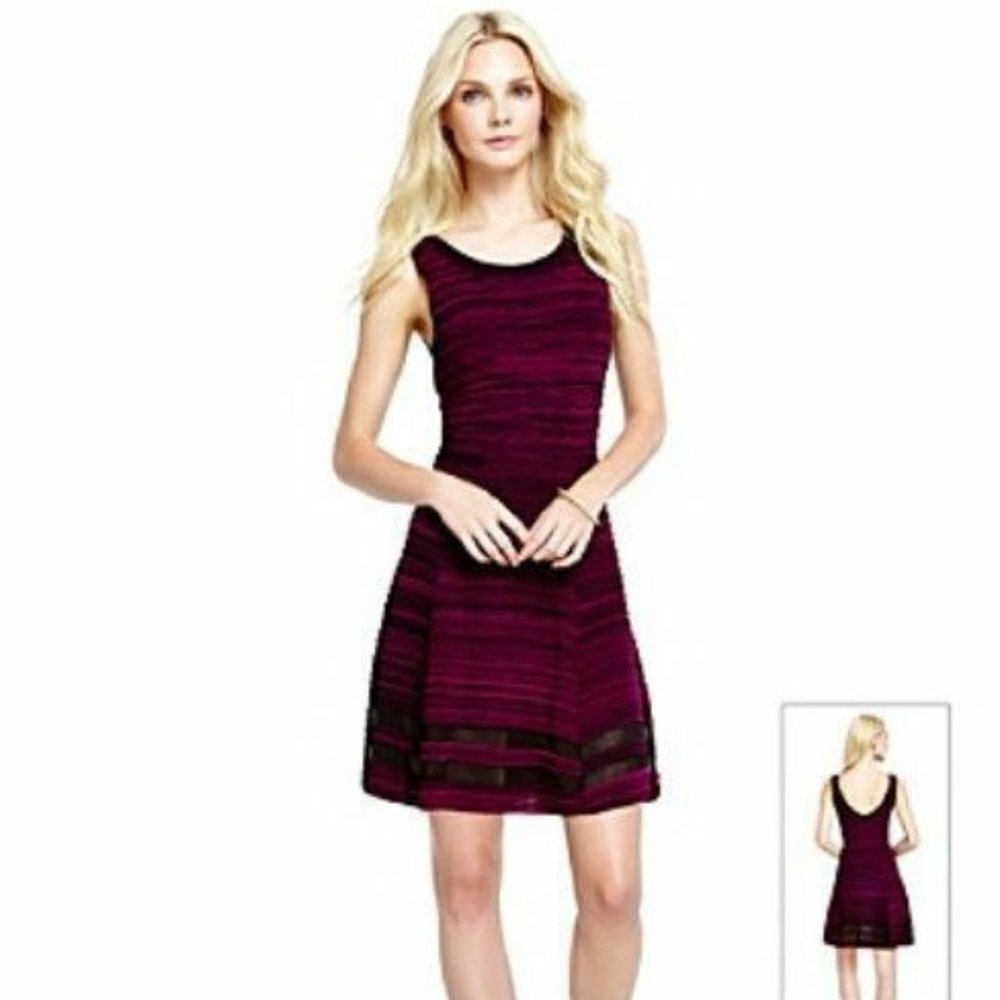 Jessica Simpson "Priscilla" knit flare dress Size M
